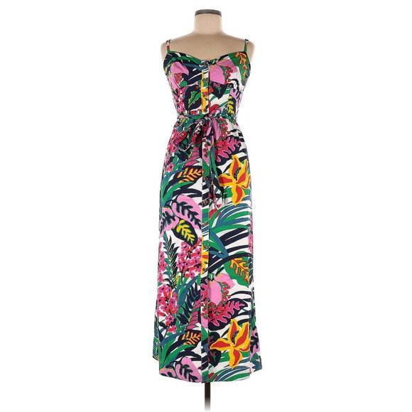 J. Crew Floral Maxi Dress - Pink, Yellow, Green - Picture 3 of 14